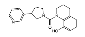 (8-Hydroxy-3,4-dihydro-2H-quinolin-1-yl)(3-(pyridin-3-yl)pyrrolidin-1-yl)methanone结构式