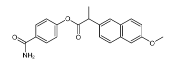 4-carbamoyl-phenyl 2-(2-methoxy-naphthalen-6-yl)-propanoate Structure