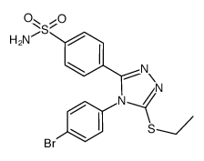 4-[4-(4-bromophenyl)-3-ethylthio-4H-1,2,4-triazol-5-yl]benzenesulfonamide Structure