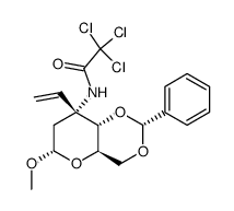Methyl-4,6-O-benzyliden-2,3-didesoxy-3-trichloracetamido-3-C-vinyl-α-D-ribo-hexopyranosid结构式