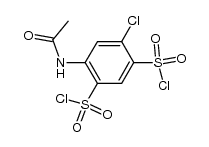 4-acetylamino-6-chloro-benzene-1,3-disulfonyl chloride结构式
