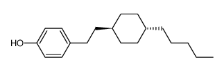 4-[2-(trans-4-pentylcyclohexyl)ethyl]phenol Structure