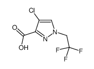 4-Chloro-1-(2,2,2-trifluoroethyl)pyrazole-3-carboxylic acid structure