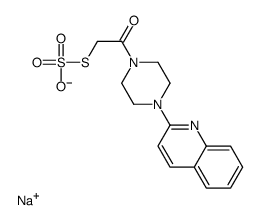 sodium,2-[4-(2-sulfonatosulfanylacetyl)piperazin-1-yl]quinoline结构式