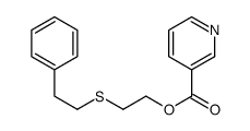 2-(2-phenylethylsulfanyl)ethyl pyridine-3-carboxylate结构式