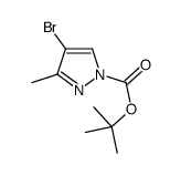 4-溴-3-甲基-1H-吡唑-1-羧酸叔丁酯结构式