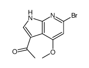 1-(6-bromo-4-methoxy-1H-pyrrolo[2,3-b]pyridin-3-yl)ethanone结构式