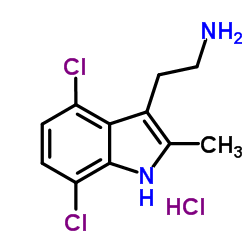 2-(4,7-DICHLORO-2-METHYL-1H-INDOL-3-YL)ETHANAMINE HYDROCHLORIDE结构式