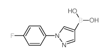 1-(4-Fluorophenyl)-1H-pyrazol-4-ylboronic acid structure