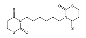 3-[6-(2-oxo-4-sulfanylidene-1,3-thiazinan-3-yl)hexyl]-4-sulfanylidene-1,3-thiazinan-2-one结构式