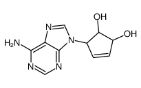 9-(2',3'-dihydroxycyclopent-4'-enyl)adenine structure