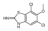 5,7-dichloro-6-methoxy-1,3-benzothiazol-2-amine结构式
