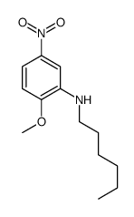 N-hexyl-2-methoxy-5-nitroaniline Structure