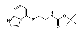 5-[2-(tert-butoxycarbonylamino)ethylthio]imidazo[1,2-a]pyridine结构式