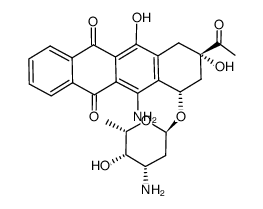 4-demethoxy-6-deoxy-6-aminodaunorubicin结构式