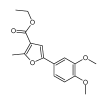 ethyl 5-(3,4-dimethoxyphenyl)-2-methylfuran-3-carboxylate Structure