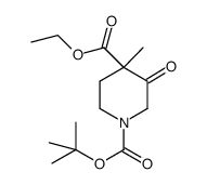 1,4-Piperidinedicarboxylic acid, 4-methyl-3-oxo-, 1-(1,1-dimethylethyl) 4-ethyl ester picture