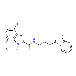 4,7-Dimethoxy-1-methyl-N-[3-([1,2,4]triazolo[4,3-a]pyridin-3-yl)propyl]-1H-indole-2-carboxamide Structure