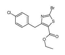 ethyl 2-bromo-4-[(4-chlorophenyl)methyl]-1,3-thiazole-5-carboxylate结构式