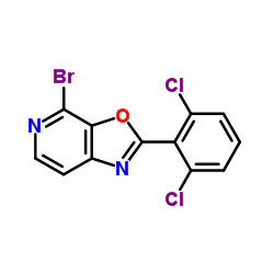 Oxazolo[5,4-c]pyridine, 4-bromo-2-(2,6-dichlorophenyl)- picture