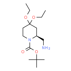 TERT-BUTYL (2S)-4,4-DIETHOXY-2-(AMINOMETHYL)PIPERIDINE-1-CARBOXYLATE Structure