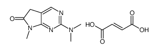 but-2-enedioic acid,2-(dimethylamino)-7-methyl-5H-pyrrolo[2,3-d]pyrimidin-6-one Structure