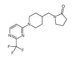 1-[[1-[2-(trifluoromethyl)pyrimidin-4-yl]piperidin-4-yl]methyl]pyrrolidin-2-one结构式