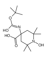N-Boc-2,2,6,6-tetramethylpiperidine-N-oxyl-4-amino-4-carboxylic Acid结构式