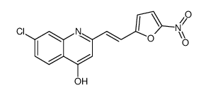 (E)-7-chloro-2-(2-(5-nitrofuran-2-yl)vinyl)quinolin-4-ol结构式