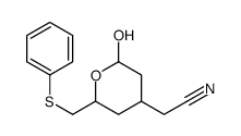 2-[2-hydroxy-6-(phenylsulfanylmethyl)oxan-4-yl]acetonitrile Structure