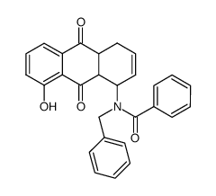 1-(N-Benzoyl-N-benzylamino)-8-hydroxy-1,4,4a,9a-tetrahydro-9,10-anthraquinone Structure