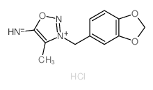 1,2,3-Oxadiazolium,5-amino-3-(1,3-benzodioxol-5-ylmethyl)-4-methyl-, chloride (1:1) structure