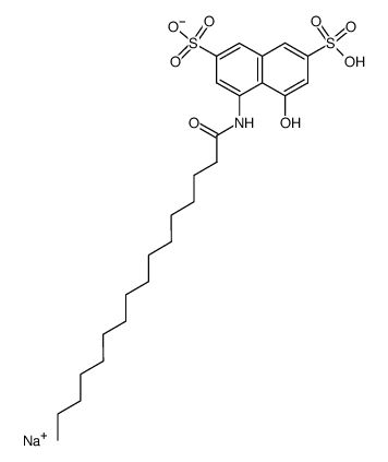 4-(palmitoylamino)-5-hydroxy-2,7-naphthalene disulfonic acid monosodium salt Structure