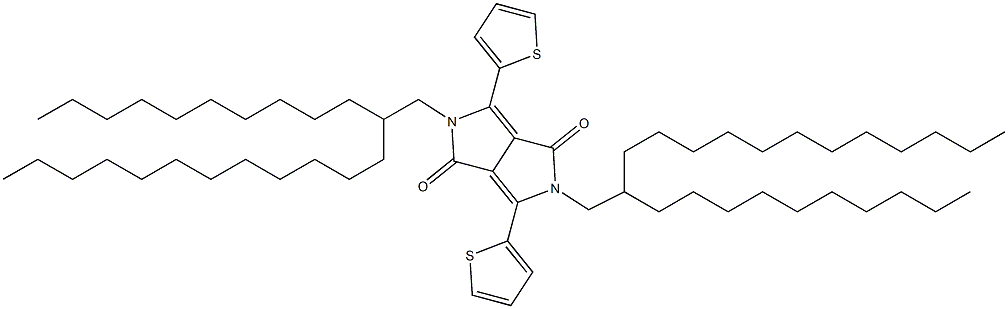 3,6-di(thien-2-yl)-2,5-di(2-decyltetradecyl)-pyrrolo[3,4-c]pyrrole-1,4-dione Structure