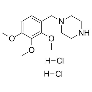 1-(2,3,4-三甲氧基苄基)哌嗪二盐酸盐结构式