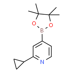 2-Cyclopropyl-4-(4,4,5,5-tetramethyl-1,3,2-dioxaborolan-2-yl)pyridine Structure