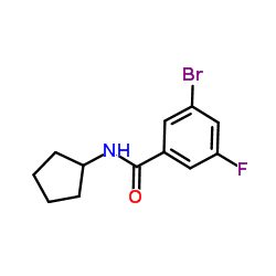 3-Bromo-N-cyclopentyl-5-fluorobenzamide Structure