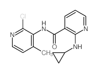 N-(2-氯-4-甲基-3-吡啶)-2-环丙氨基-3-吡啶甲酰胺结构式