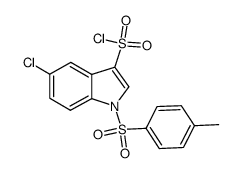 5-Chloro-1-(4-Methylbenzenesulfonyl)-1H-Indole-3-Sulfonyl Chloride结构式