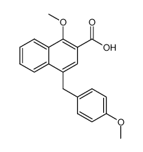 1-methoxy-4-(4-methoxybenzyl)-2-naphthoic acid结构式