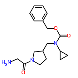 Benzyl cyclopropyl[(1-glycyl-3-pyrrolidinyl)methyl]carbamate结构式