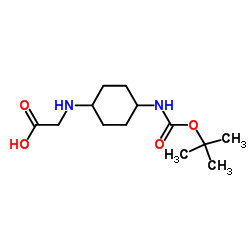 N-[4-({[(2-Methyl-2-propanyl)oxy]carbonyl}amino)cyclohexyl]glycine结构式