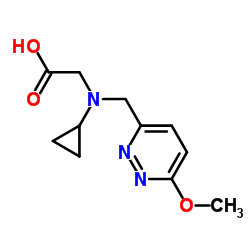 N-Cyclopropyl-N-[(6-methoxy-3-pyridazinyl)methyl]glycine Structure