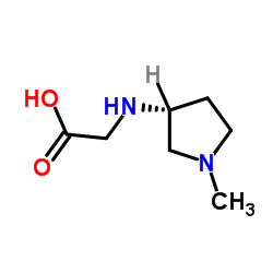 N-[(3R)-1-Methyl-3-pyrrolidinyl]glycine结构式