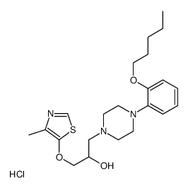 1-[(4-methyl-1,3-thiazol-5-yl)oxy]-3-[4-(2-pentoxyphenyl)piperazin-1-yl]propan-2-ol,hydrochloride Structure