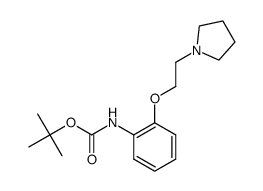 tert-butyl (2-(2-(pyrrolidin-1-yl)ethoxy)phenyl)carbamate Structure