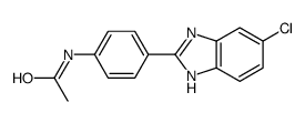 N-[4-(6-chloro-1H-benzimidazol-2-yl)phenyl]acetamide结构式