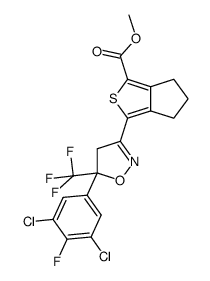 methyl 3-(5-(3,5-dichloro-4-fluorophenyl)-5-(trifluoromethyl)-4,5-dihydroisoxazol-3-yl)-5,6-dihydro-4H-cyclopenta[c]thiophene-1-carboxylate结构式