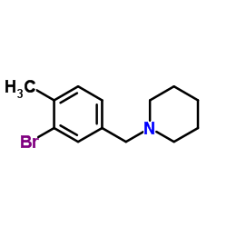 1-(3-Bromo-4-methylbenzyl)piperidine结构式