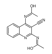 N-(2-acetamido-3-cyanoquinolin-4-yl)acetamide结构式